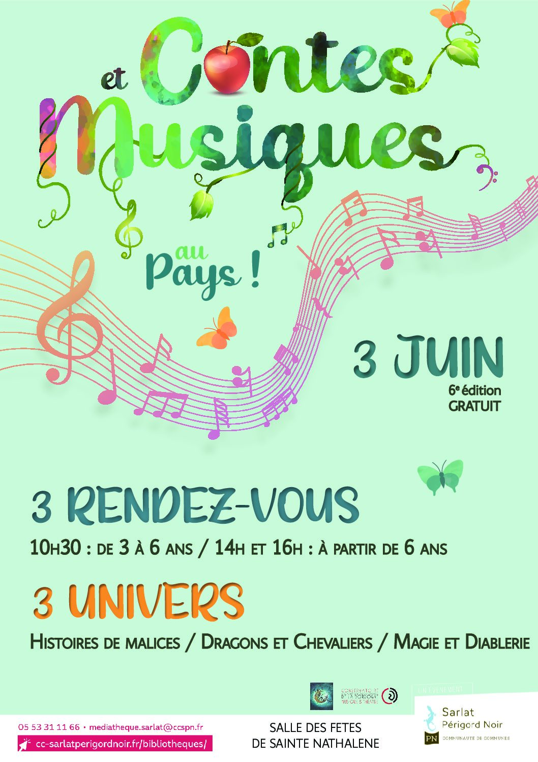 Contes et Musiques le 3 juin à Sainte-Nathalène