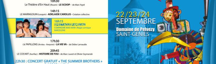 5ème festival de Théâtre amateur « Les 6 coups du brigadier » – du 22 au 24 septembre 2023 au Domaine de Pelvezy à St-Geniès